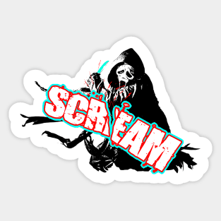 scream VI  (Scream 6) scary horror movie graphic design by ironpalette Sticker